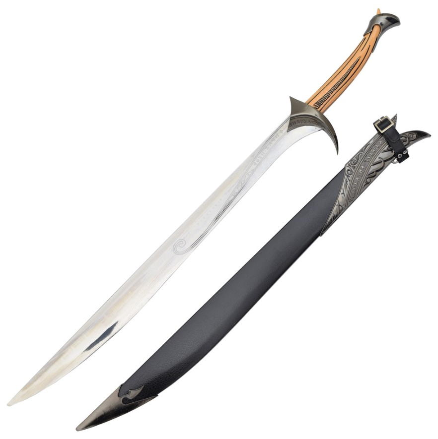 lo hobbit : orcrist spada di thorin con fodero