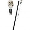 bastone passeggio white skull