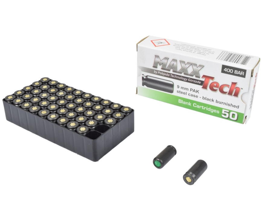 cartucce a salve calibro 9mm black burnished maxx tech