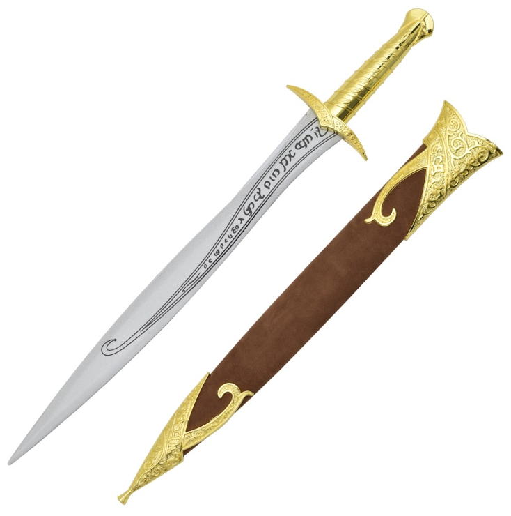 il signore degli anelli :pungolo frodo fodero lama in legno