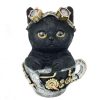 gatto nero in resina steampunk in tazzina