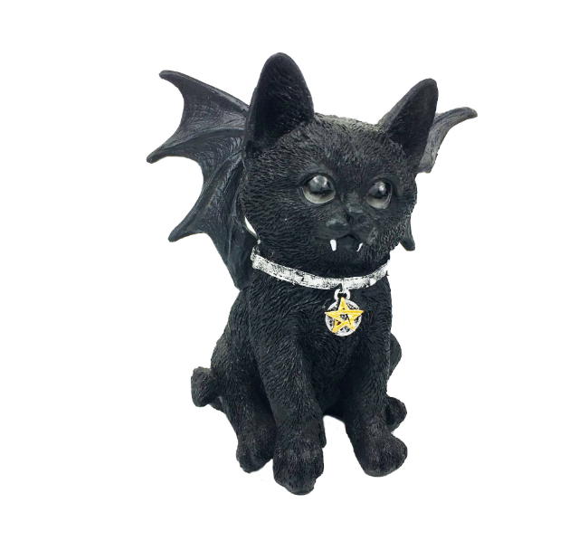 gatto nero in resina dracula