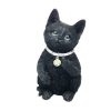 gatto nero in resina maleducato