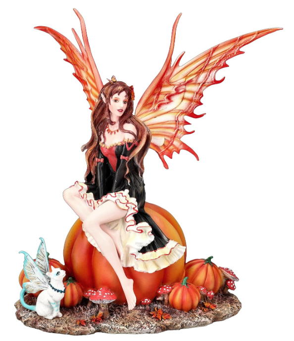 fata seduta sulla zucca