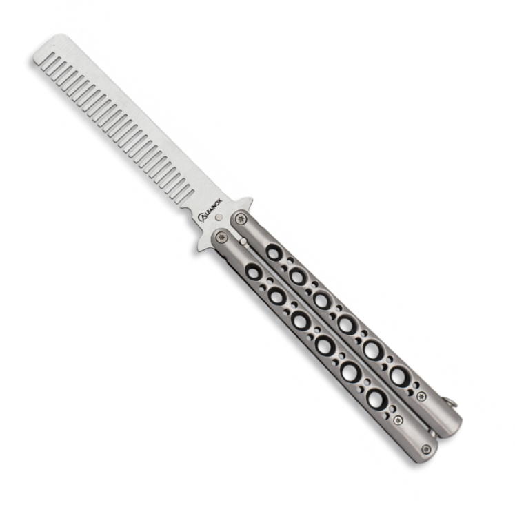 coltello butterly pettine argento