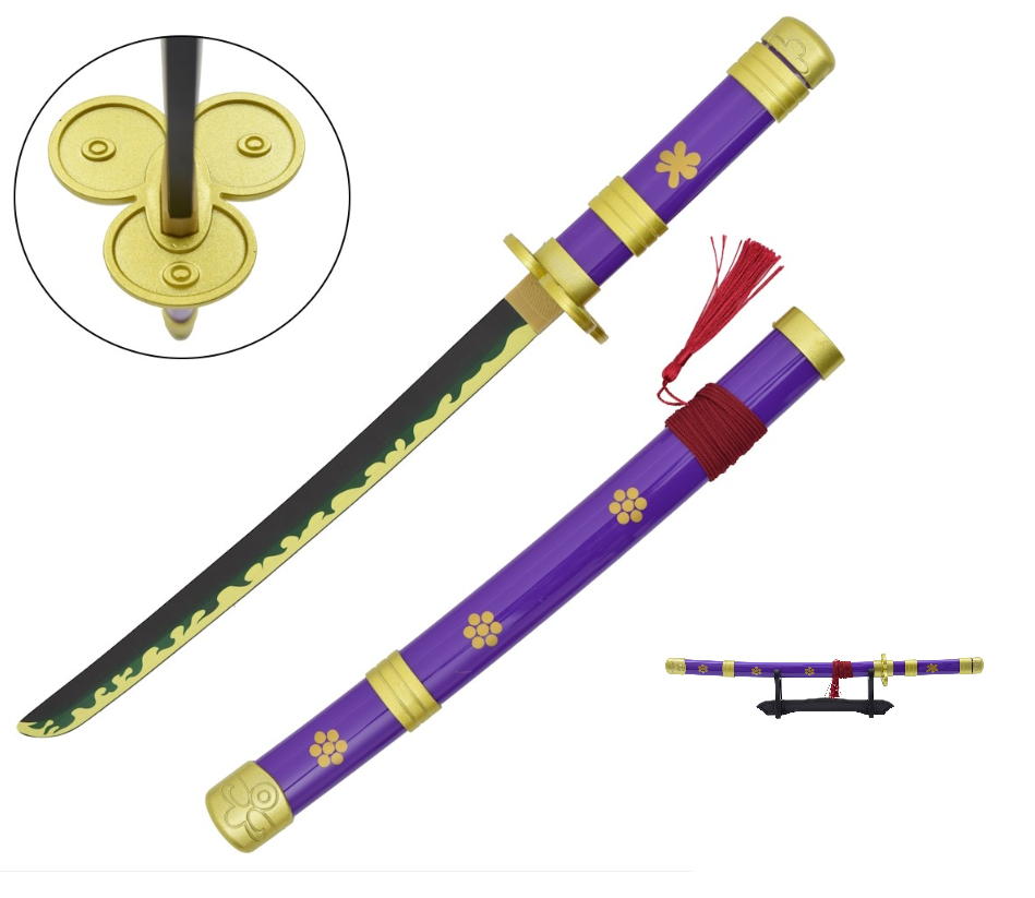 katana mini one piece enma viola – lama in legno