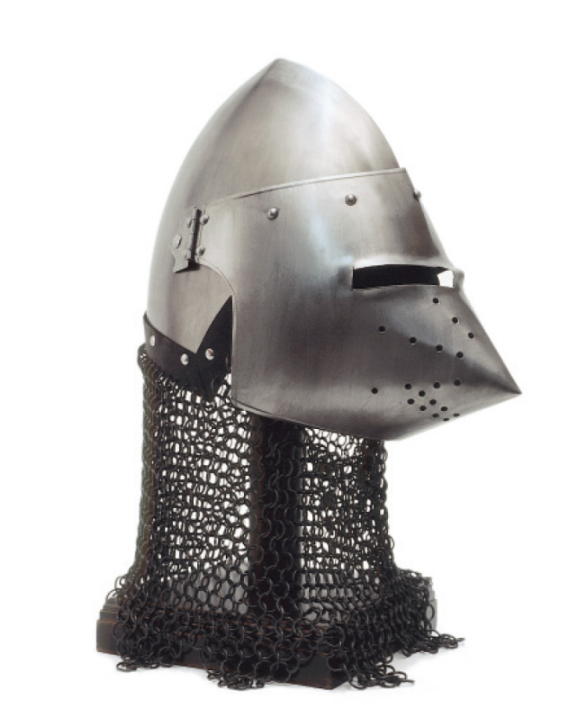 elmo secolo xv becco di passero + camaglio