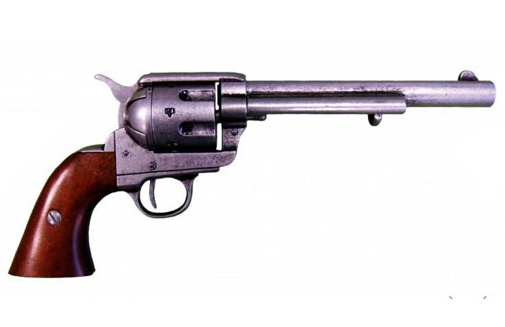 pistola peacemaker1873 denix 45 revolver 6 pollici grey