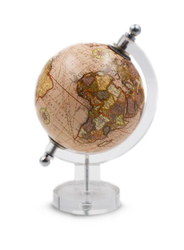 mappamondo piccolo marrone