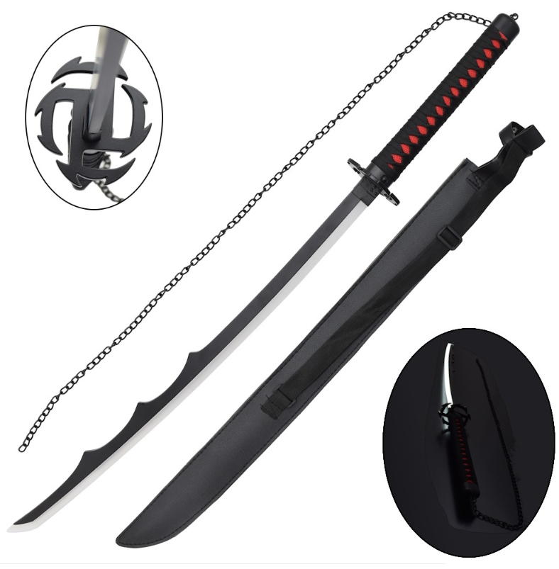 bleach: evoluzione di tensa zangetsu  bankai nodachi di kurosaki ichigo con illuminazione led !