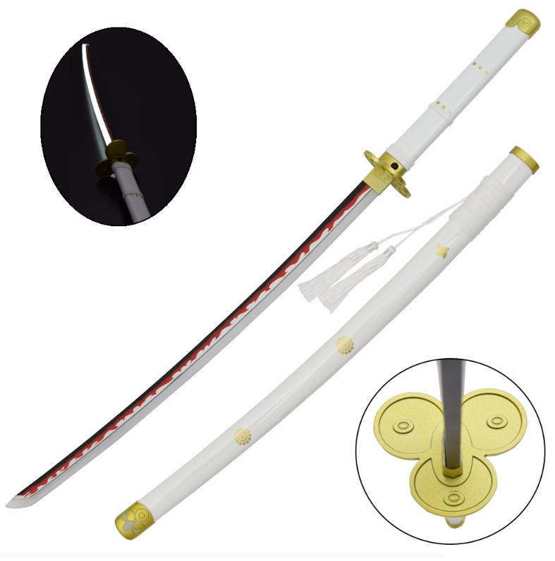 one piece:katana enma white con illuminazione led !