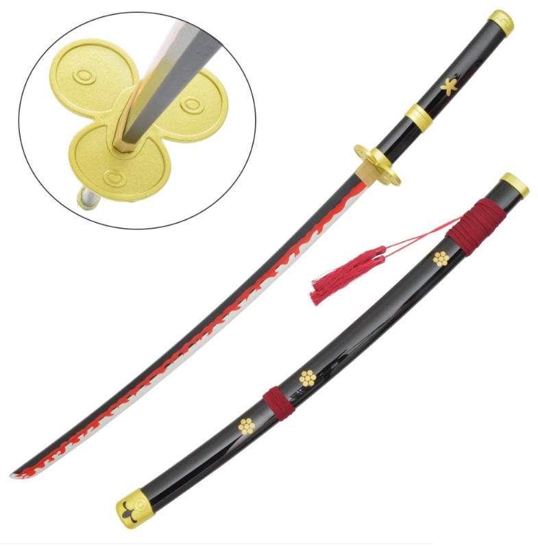 katana enma di zoro serie anime one piece bk - lama in legno