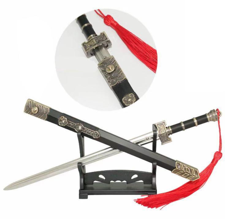 spada mini portachiavi antica cina con espositore