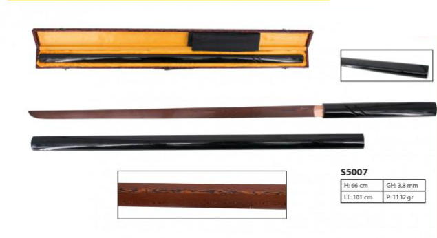 katana shirasaya alta qualita' lama damasco