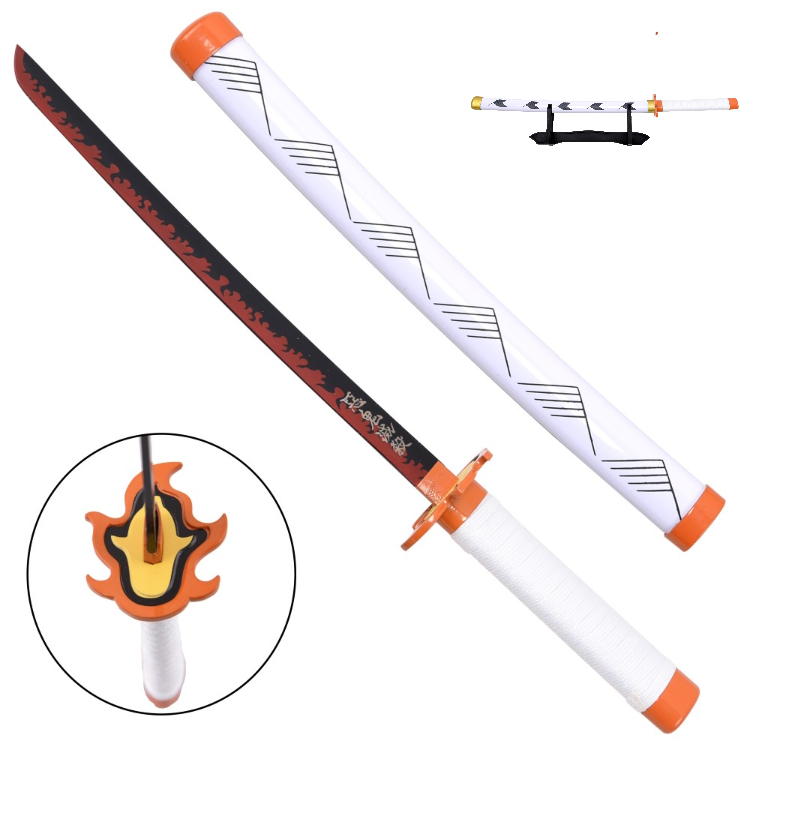 katana mini demon slayer di rengoku kyojuro 2° – lama in legno