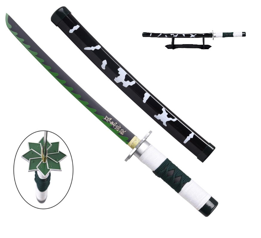 katana mini demon slayer di sanemi shinazugawa  – lama in legno