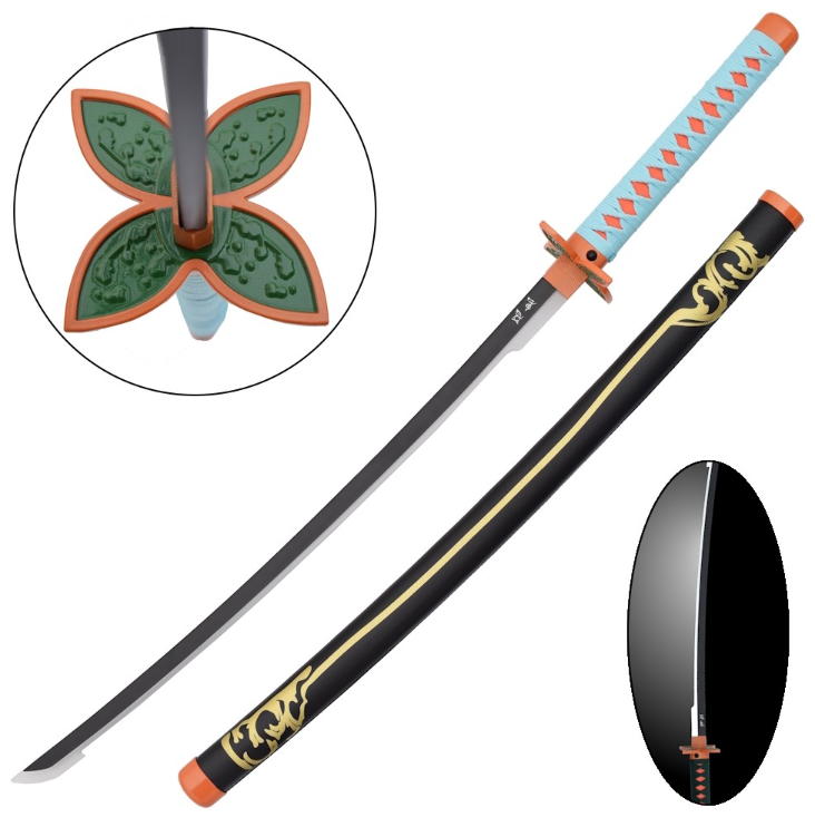 demon slayer: katana shinobu kochou  2 con illuminazione led!