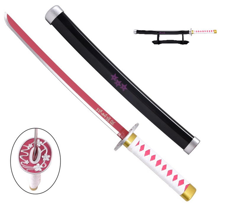 katana mini demon slayer di  kanao tsuyuri – lama in legno