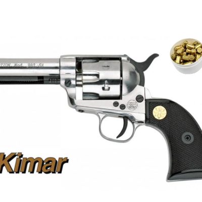 pistola a salve revolver colt 1873 nichel color + cartucce