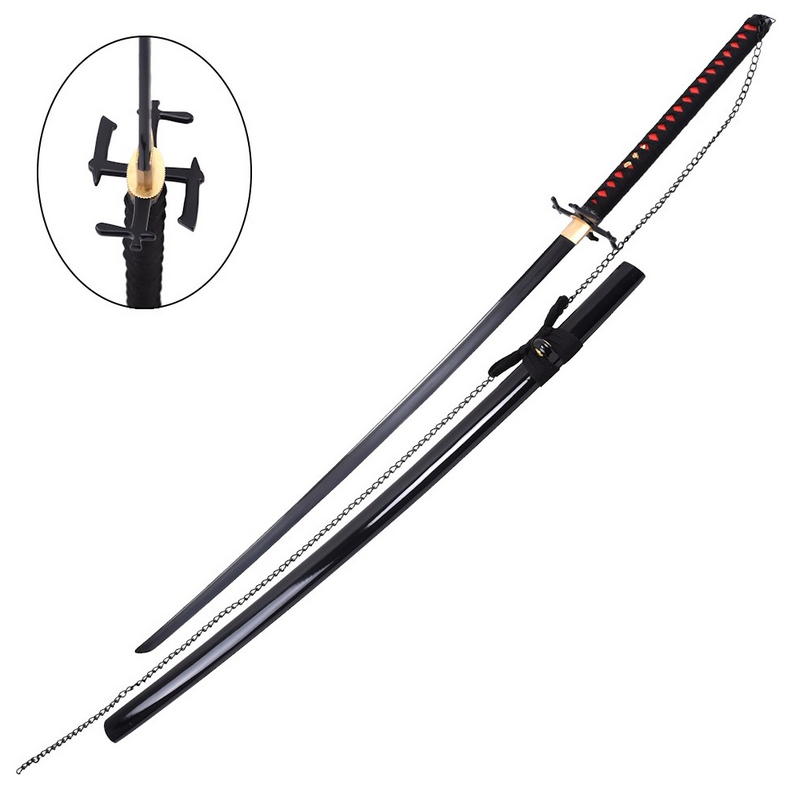 katana tensa zangetsu (heaven chain slaying moon), bleach realizzata a mano
