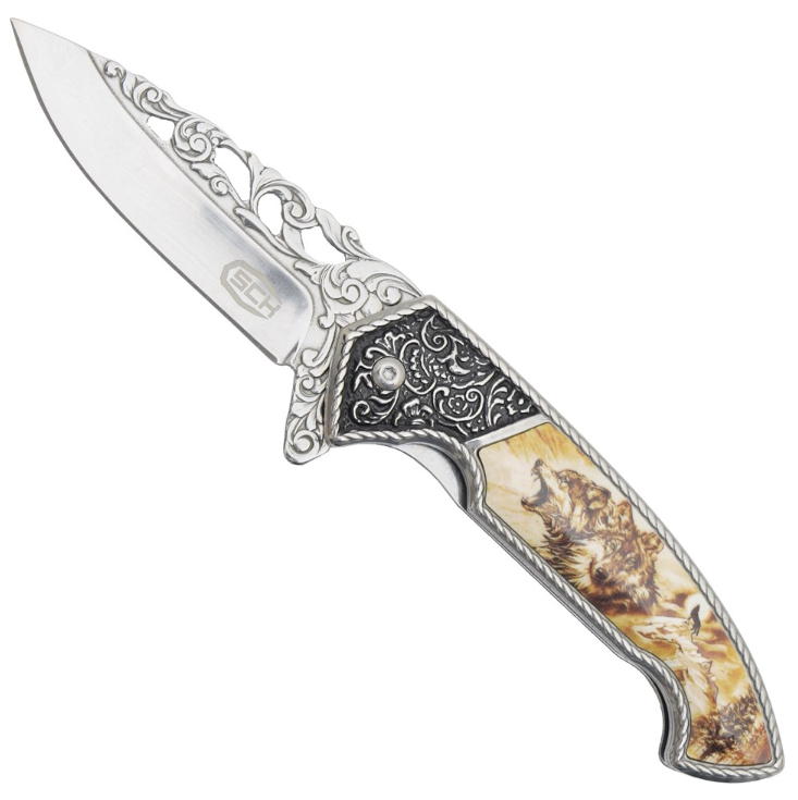 coltello serramanico servoassistito hunting wolf