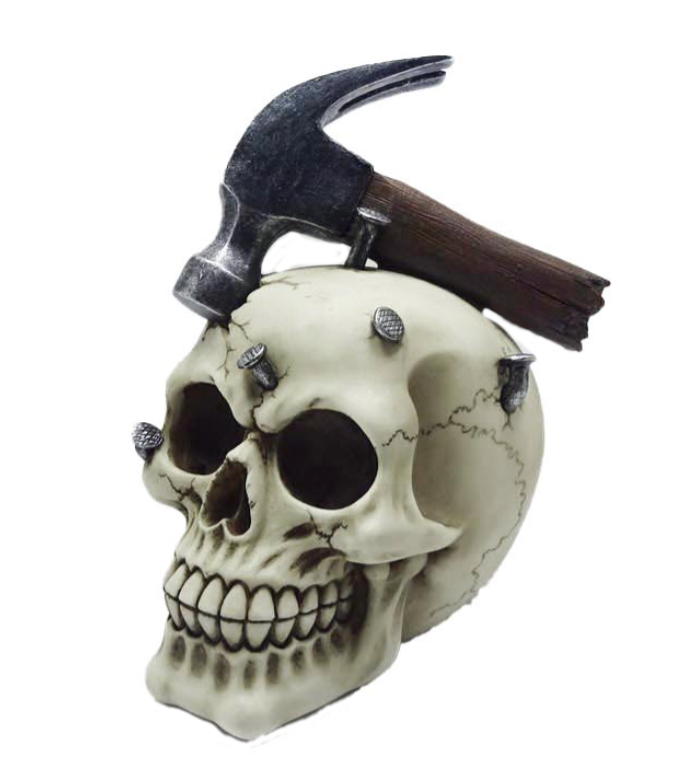 teschio martello e chiodi