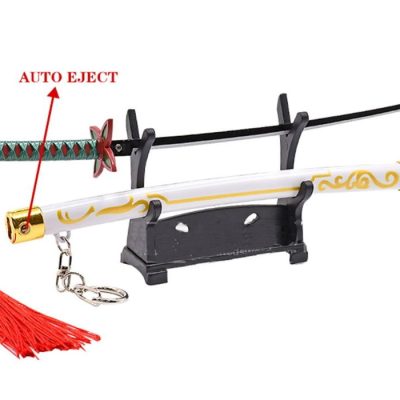 katana mini portachiavi demon slayer shinobu con espositore