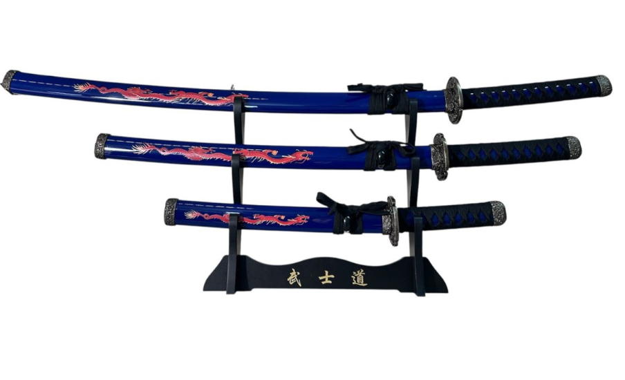 tris katana the flying blue-red dragon