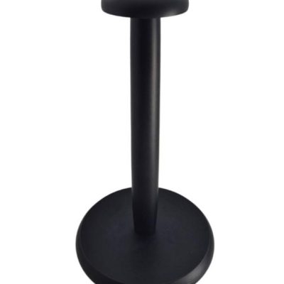 porta elmo in legno nero