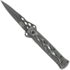 coltello tascabile fiamme brunito