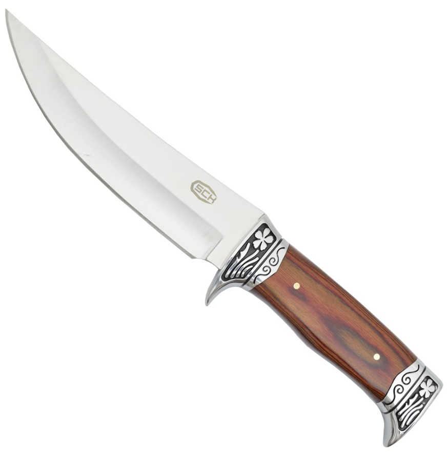 coltello da caccia con decori