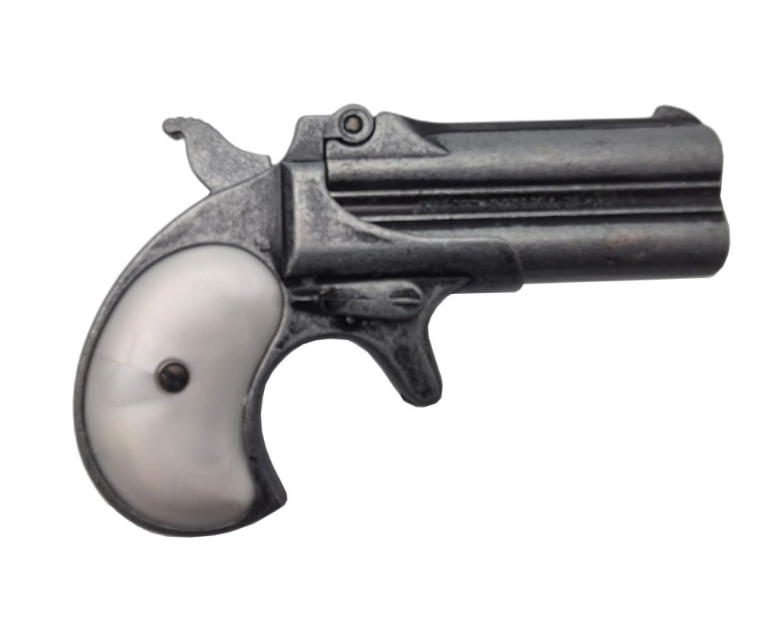 replica pistola kolser double derringer usa 1866 silver/avorio