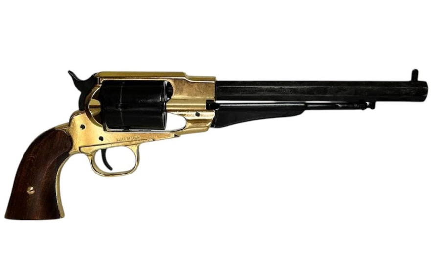 pistola replica remington 1858 oro/nero