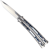 coltello butterfly strisce blu