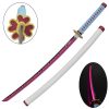 demon slayer:katana mitsuri kanroji lama in bamboo con illuminazione led !