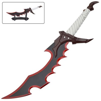 pugnale knight killer di jinwoo solo leveling + espositore mini 33 cm