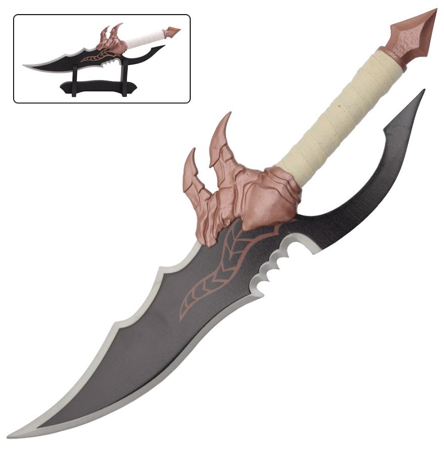 pugnale venom fang solo leveling + espositore mini 32,50 cm