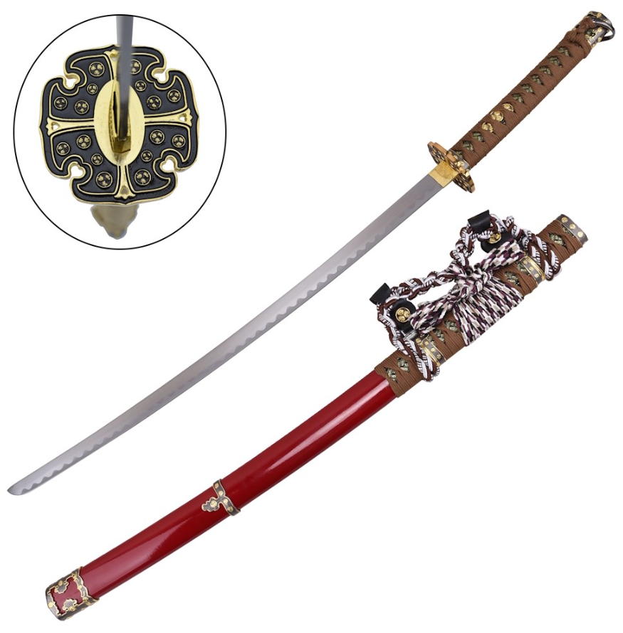 katana traditional red japan 2