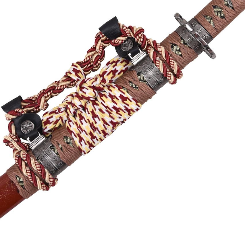 katana traditional red japan tsuba silver katana traditional red japan tsuba silver