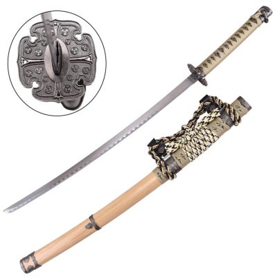 katana traditional japan tsuba silver