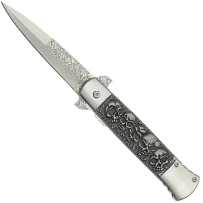 coltello tascabile con teschi