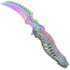 coltello tascabile teschio rainbow