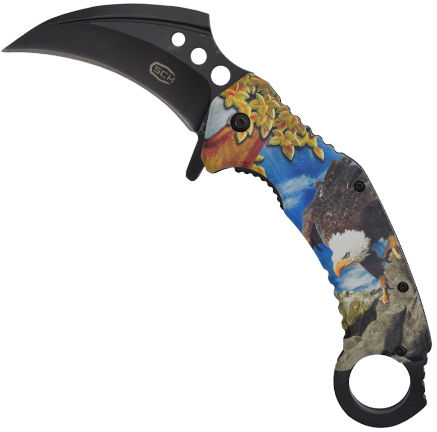 coltello karambit con aquila