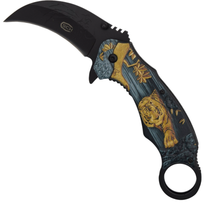 coltello karambit decoro giallo