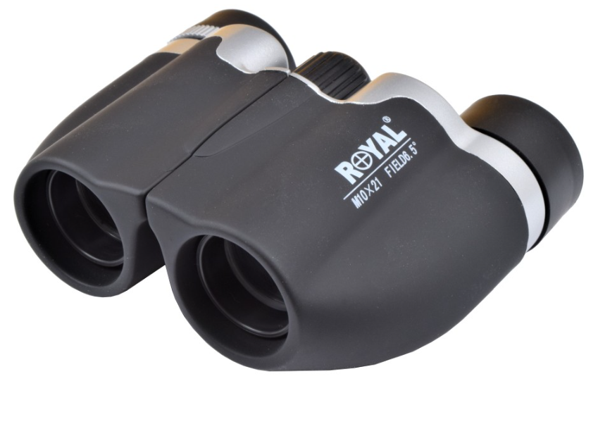 royal binocolo compatto lente 21mm zoom fisso 10x