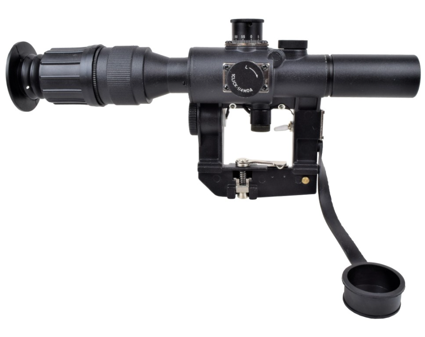 js-tactical ottica zoom 4x lente 26mm attacco svd/ak